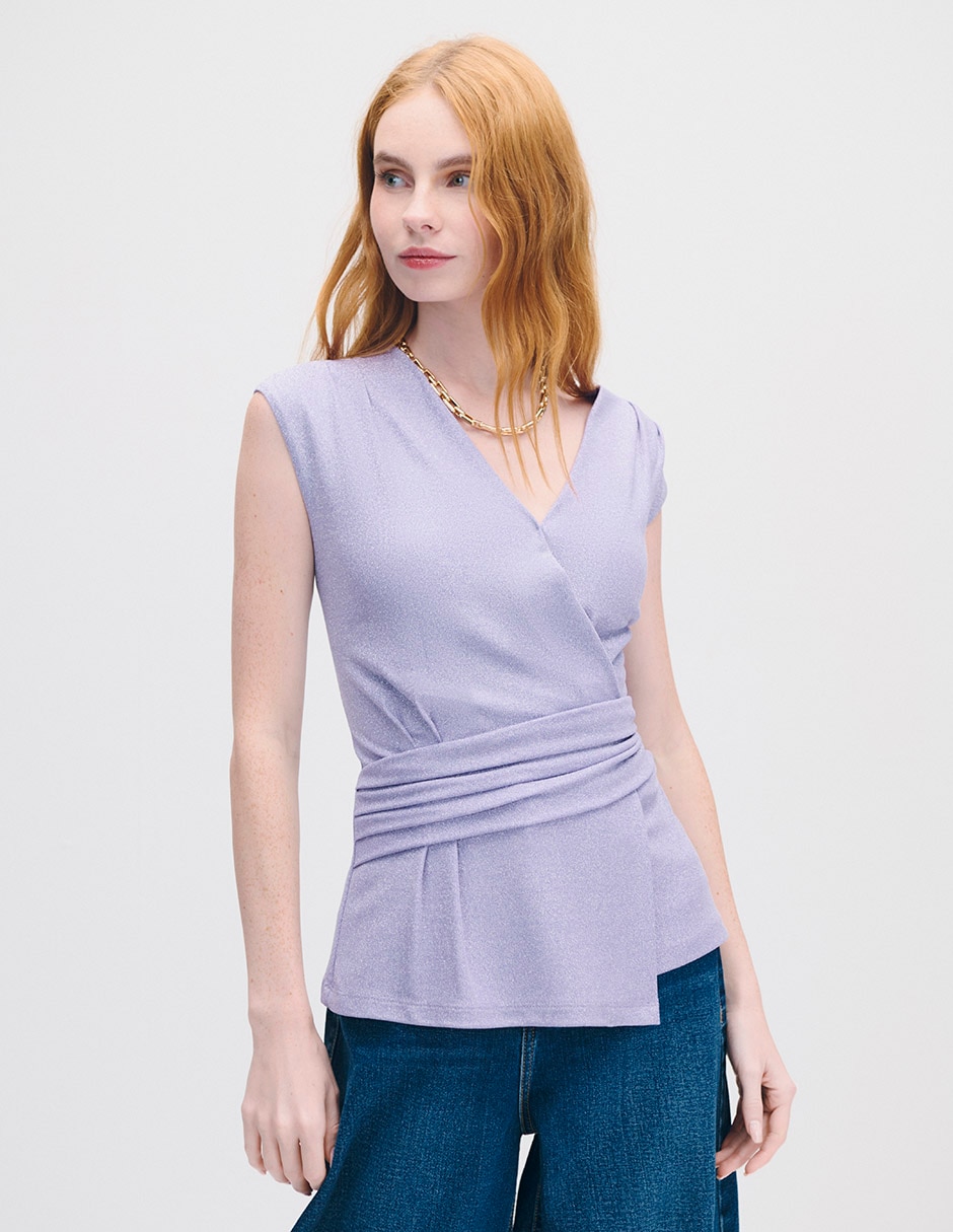 Blusa envolvente Julio para mujer