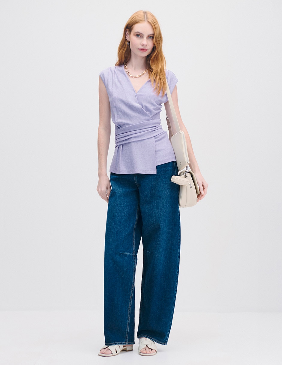 Blusa envolvente Julio para mujer