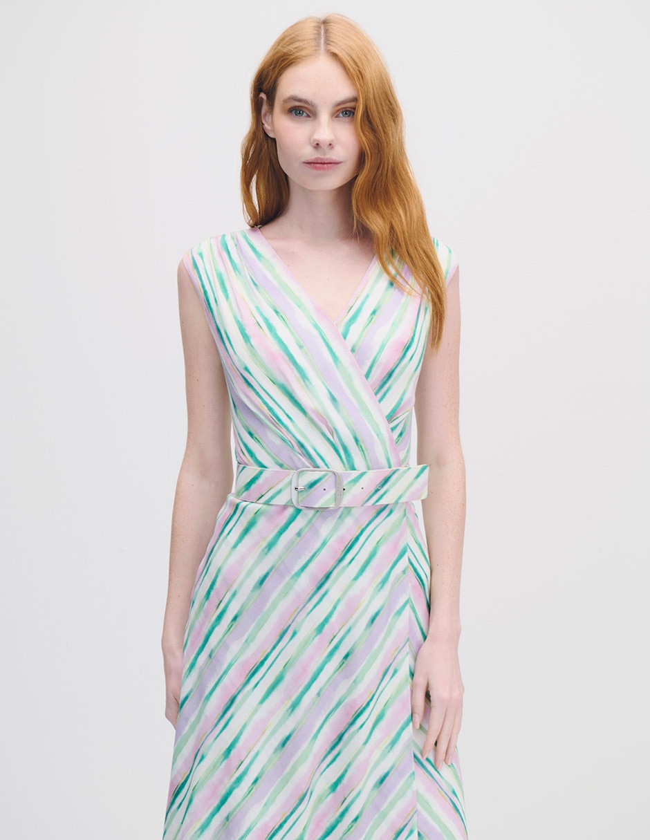 Vestido midi casual myst para mujer
