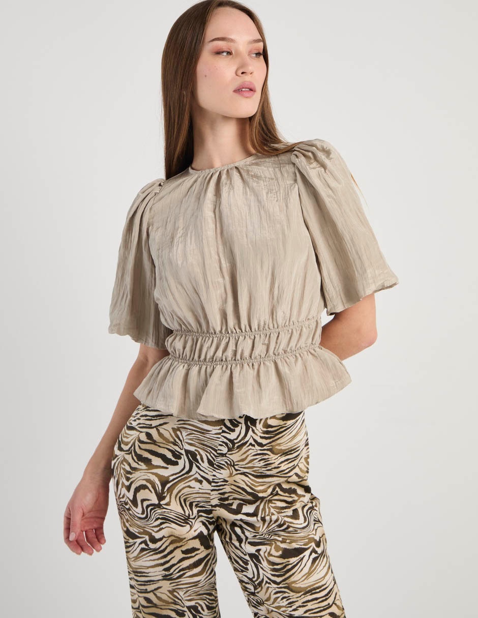 Blusa manga corta para mujer