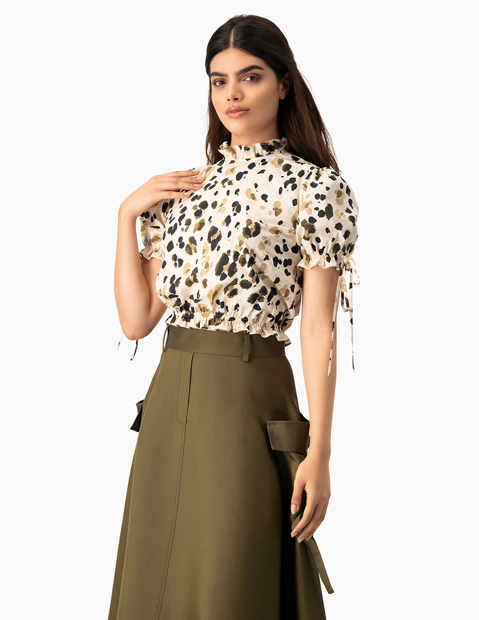 Blusa manga corta para mujer 4