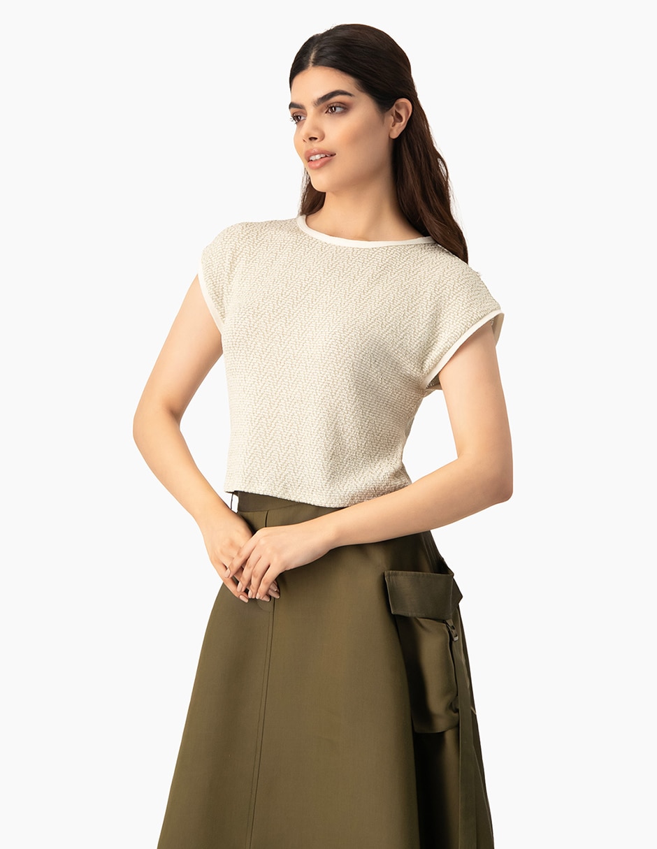 Blusa manga corta para mujer 4