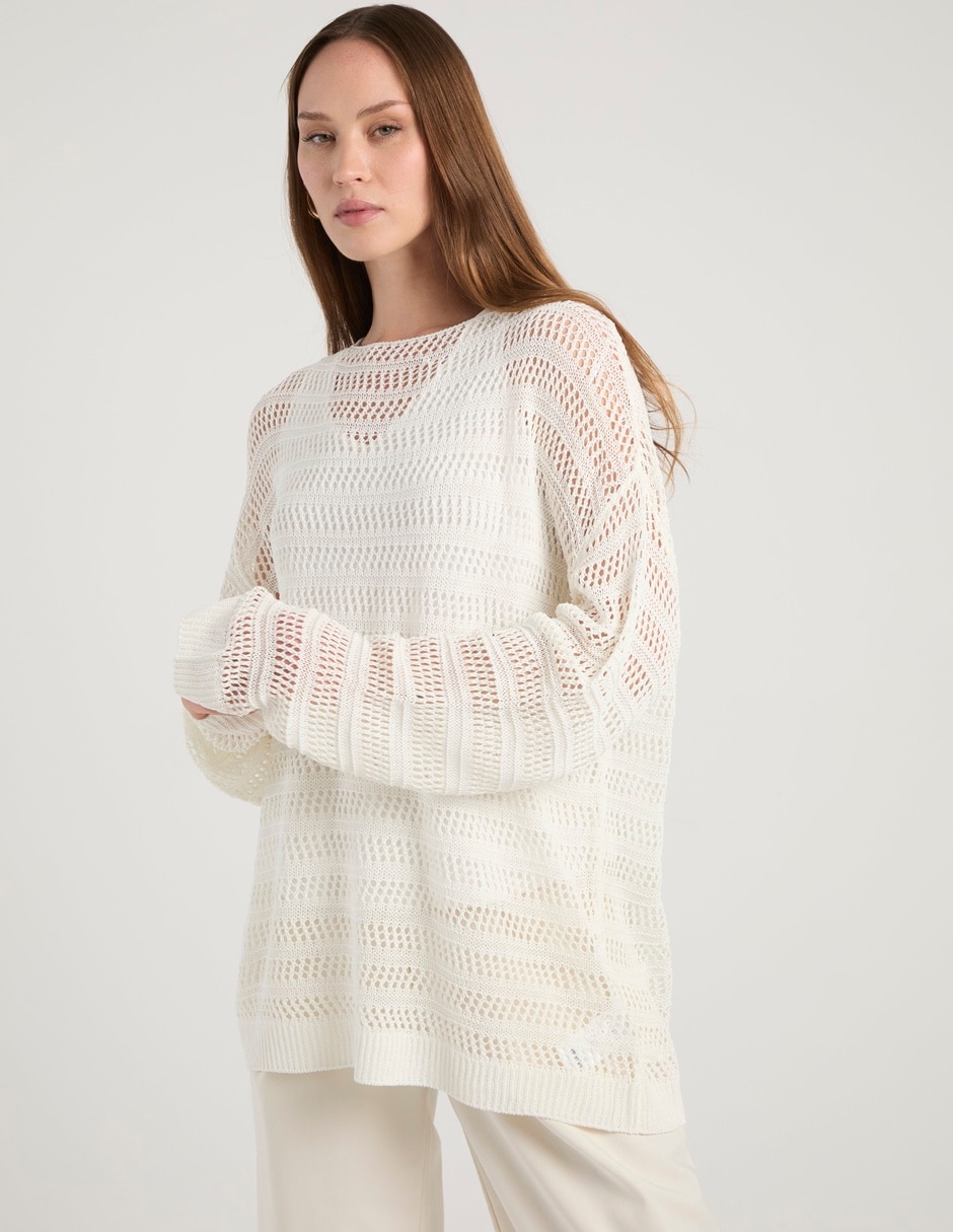 Suéter cuello ojal para mujer Suéter cuello ojal para mujer