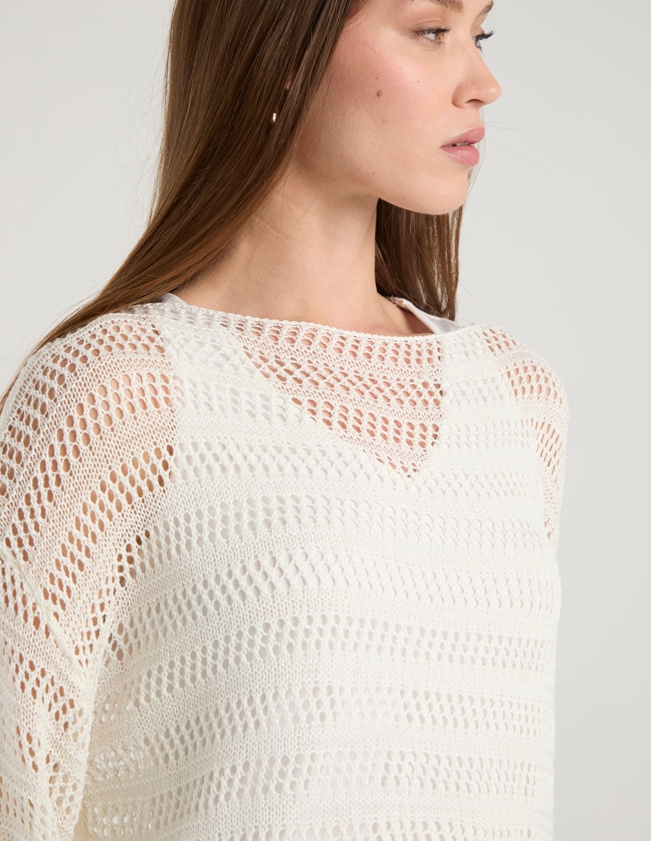 Suéter cuello ojal para mujer 3