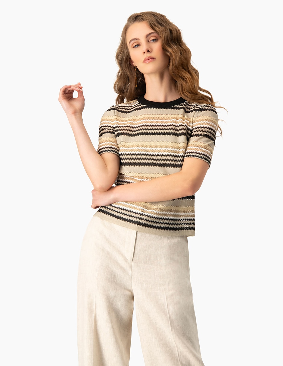 Blusa manga corta para mujer