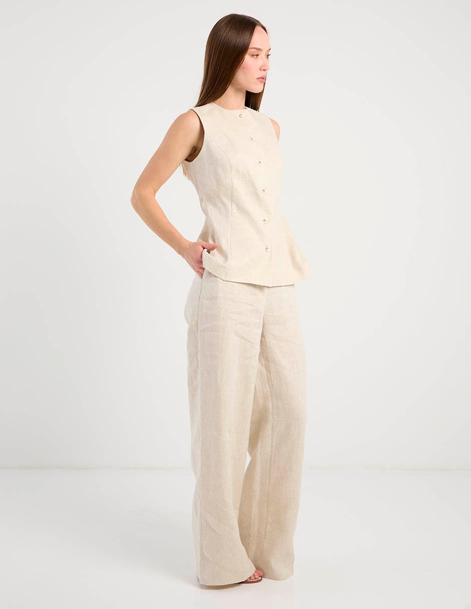 Chaleco de lino para mujer 9