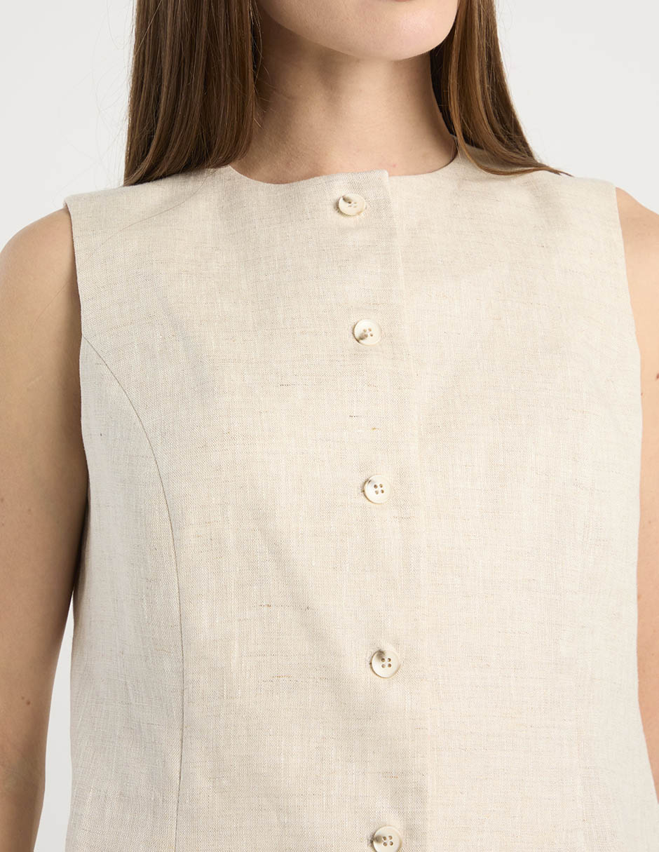 Chaleco de lino para mujer 10
