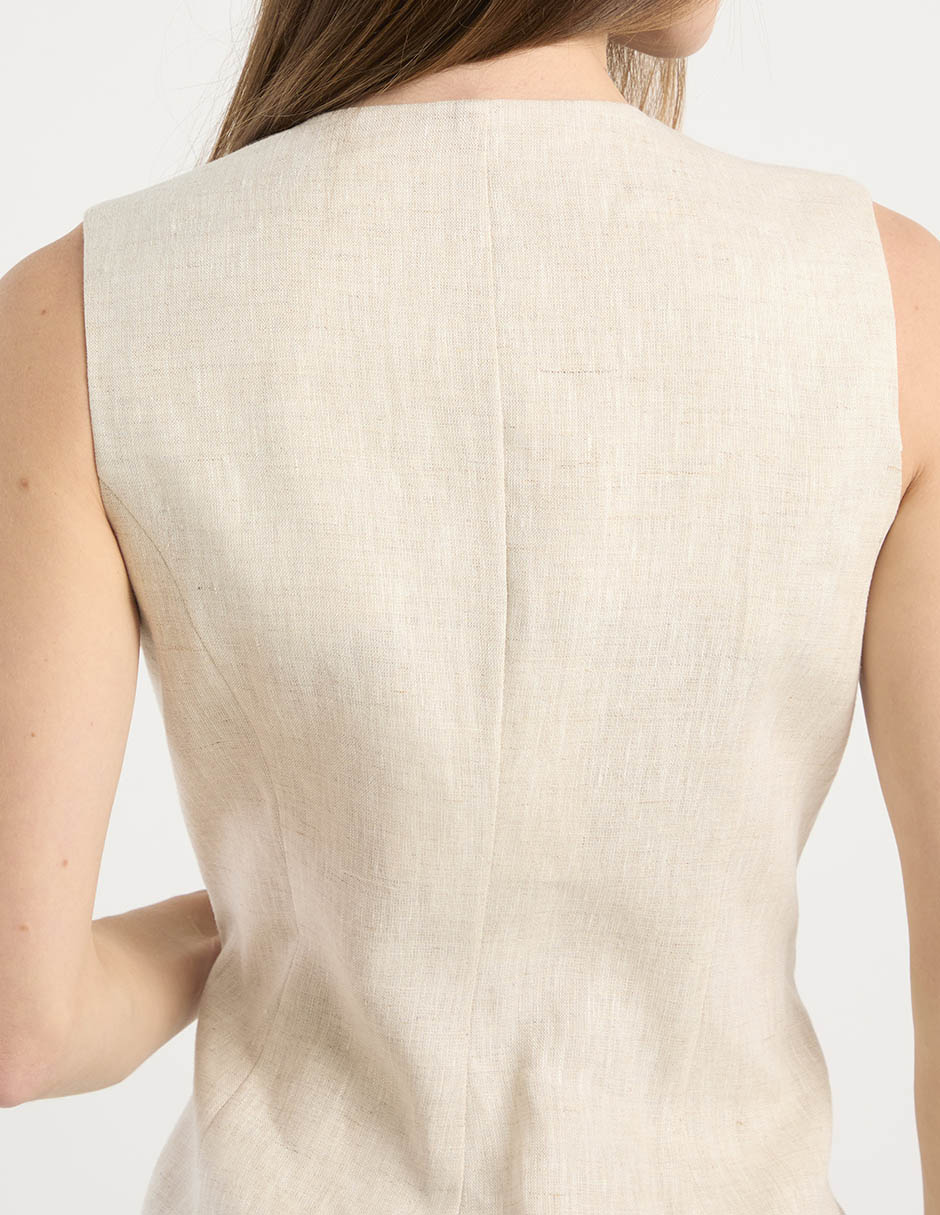 Chaleco de lino para mujer 11