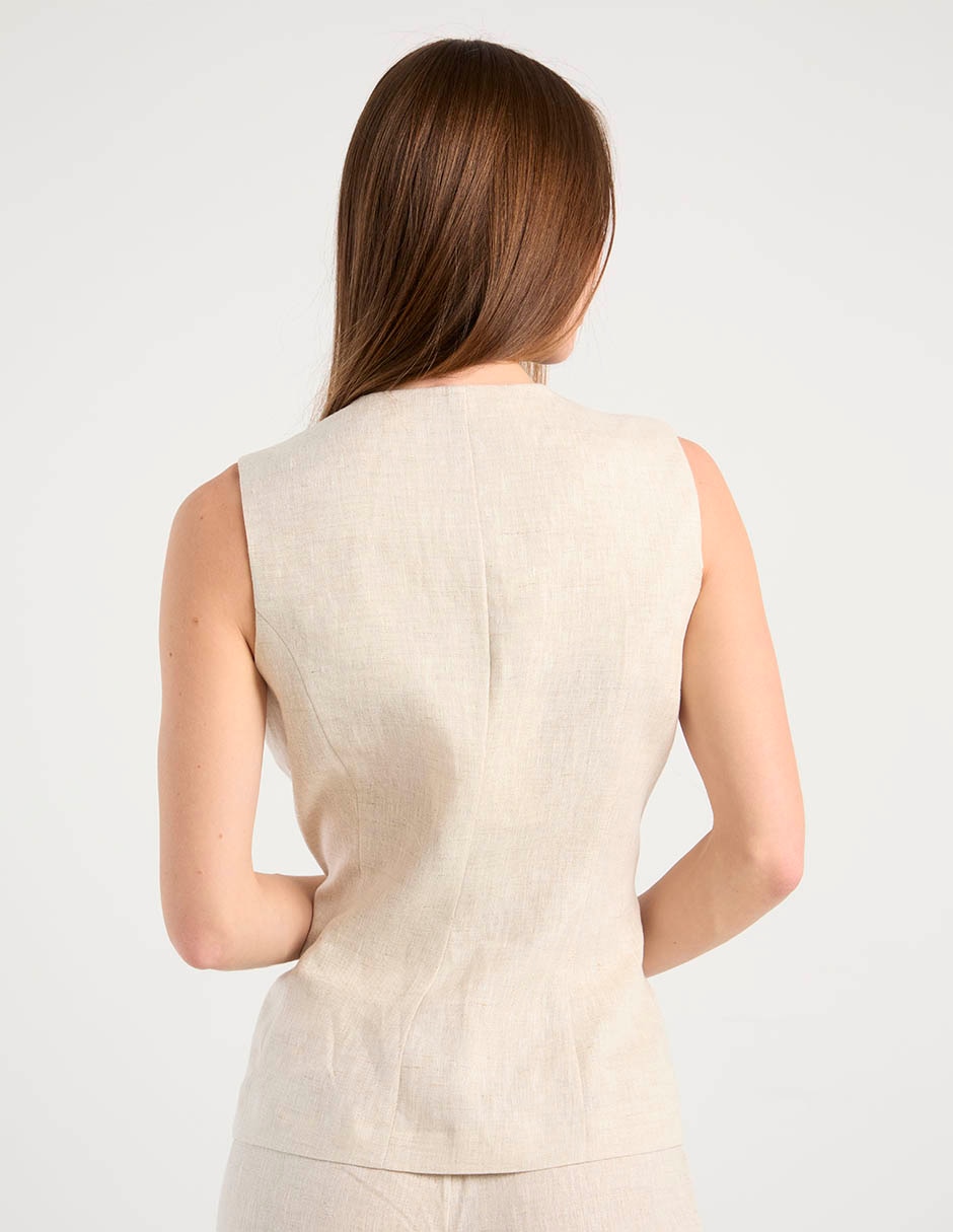 Chaleco de lino para mujer 12
