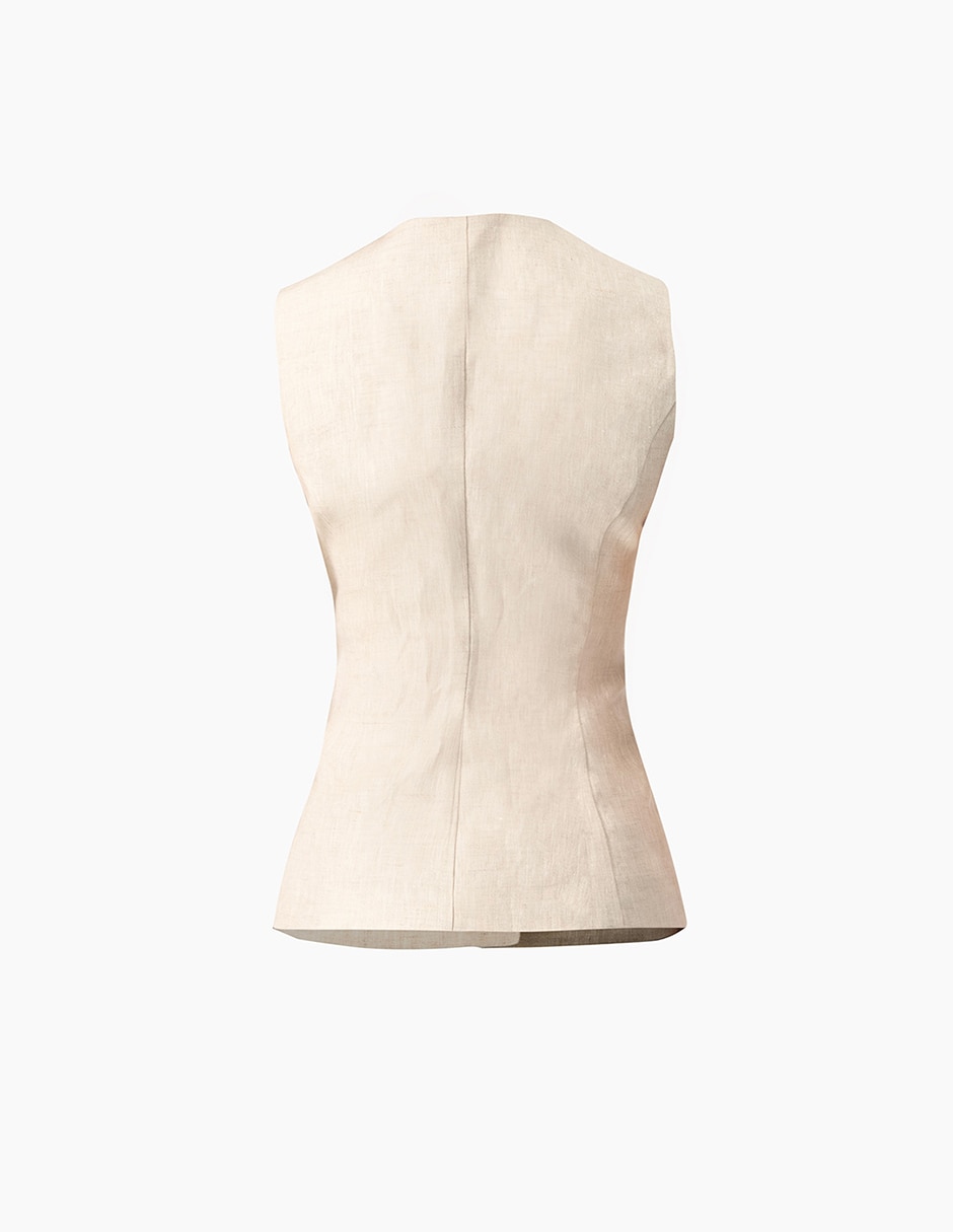 Chaleco de lino para mujer 6