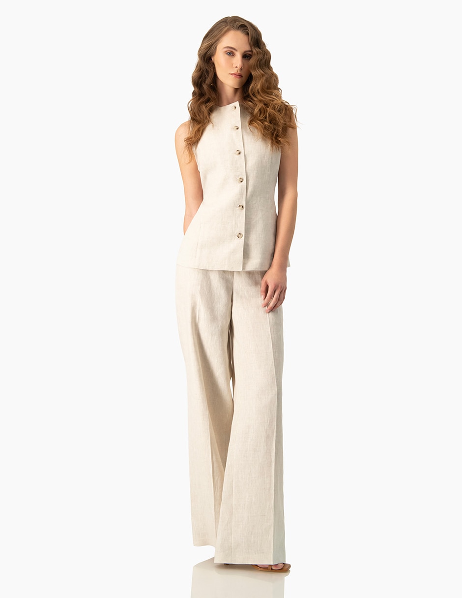 Chaleco de lino para mujer 13