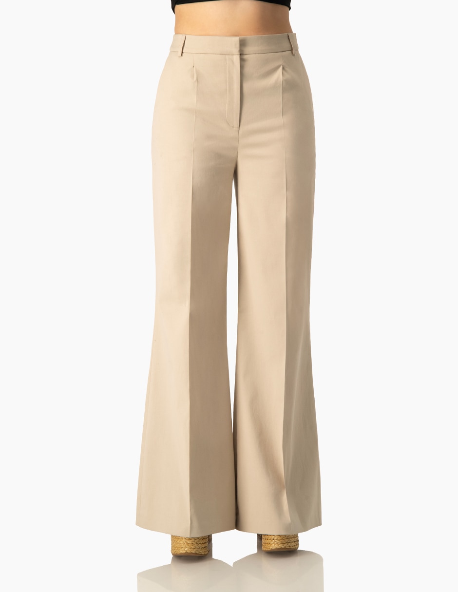 Pantalón flare amplio para mujer