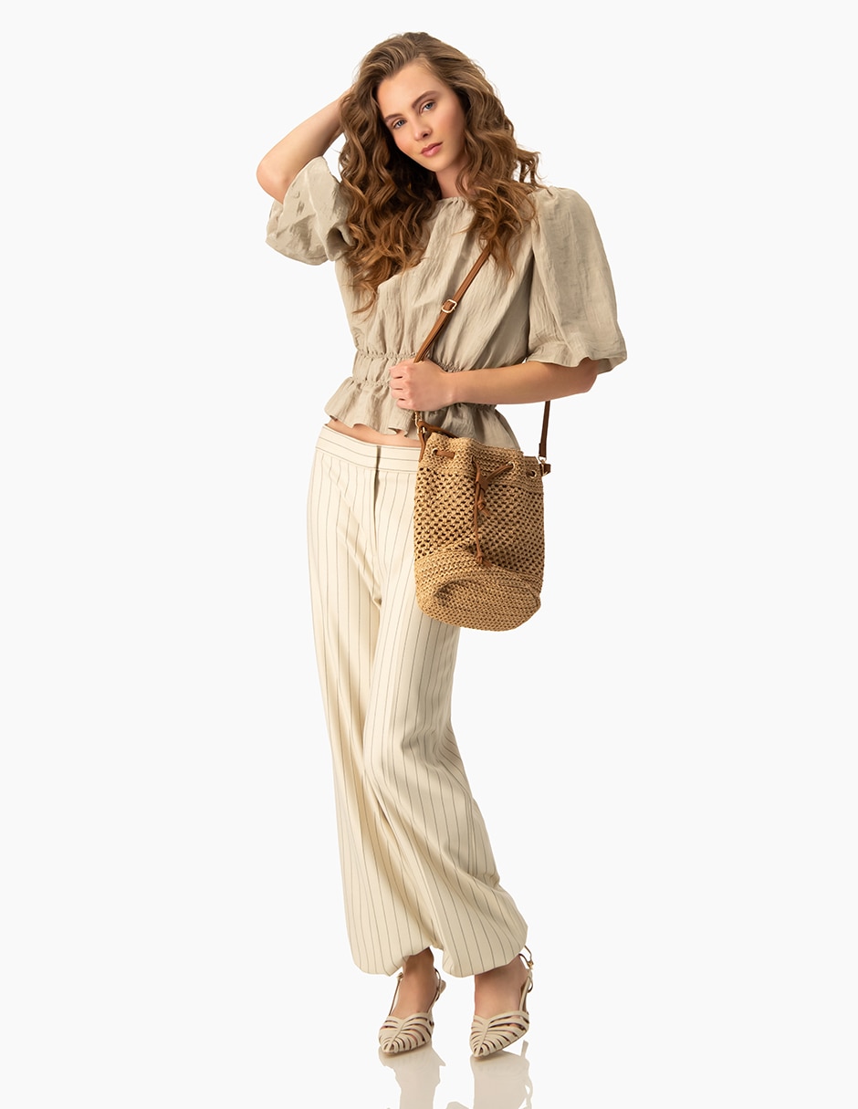 Pantalón de vestir wide leg para mujer 5