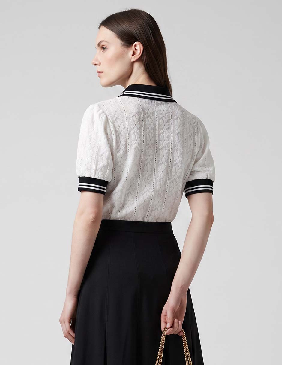 Blusa karl lagerfeld manga corta para mujer 2