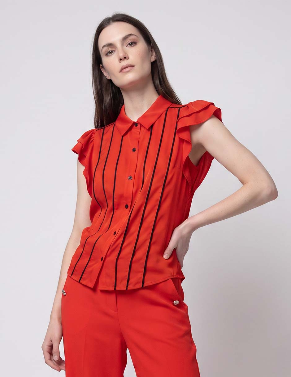 Blusa karl lagerfeld manga corta para mujer