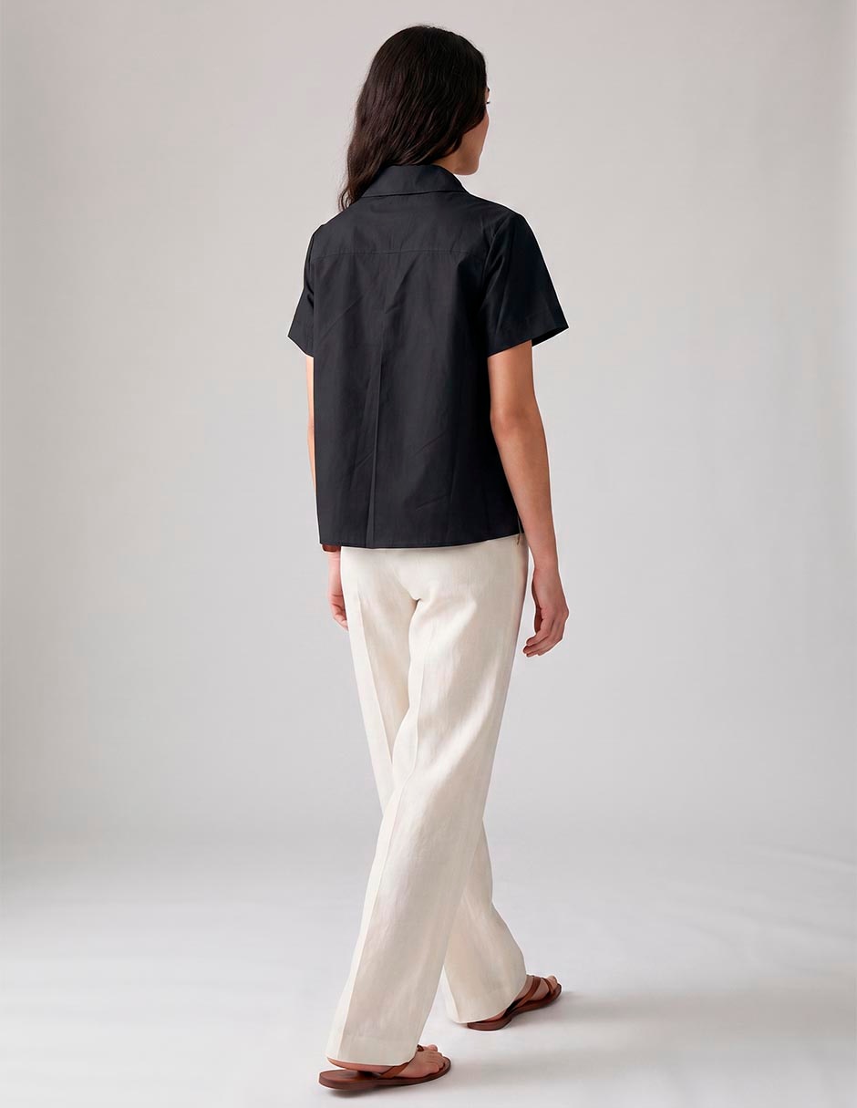 Blusa camisera manga corta para mujer 2