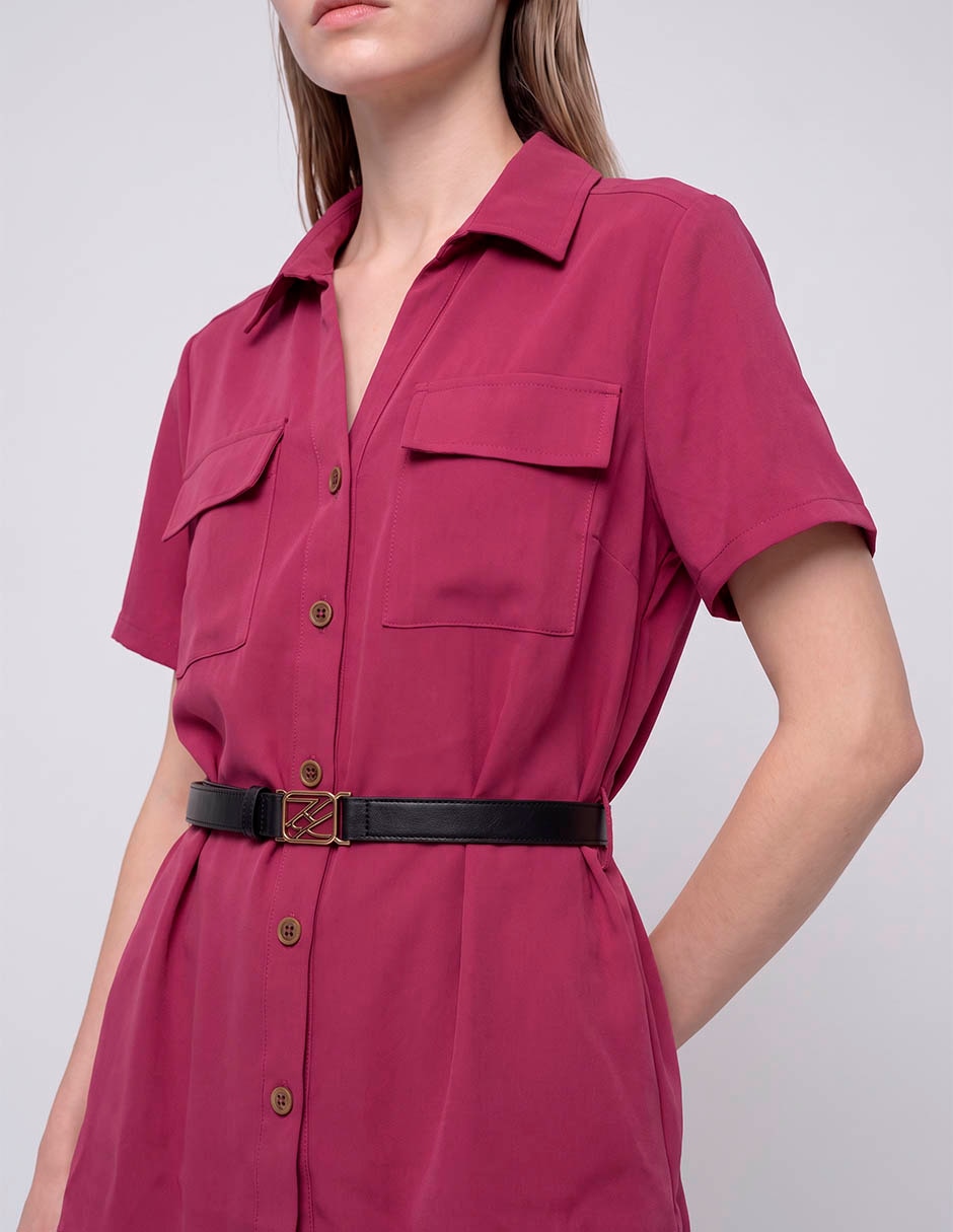 Blusa camisera manga corta para mujer 2
