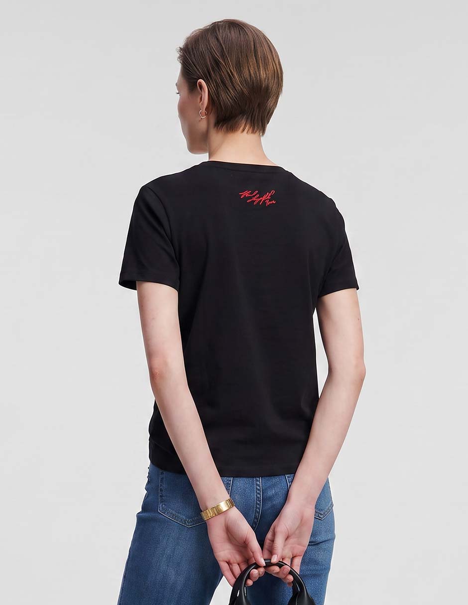 Playera manga corta cuello redondo para mujer 2
