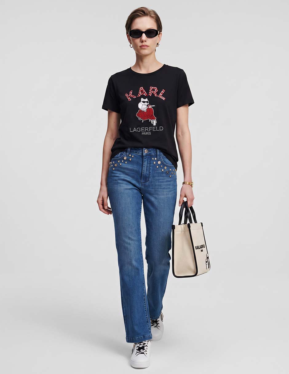 Playera manga corta cuello redondo para mujer 3