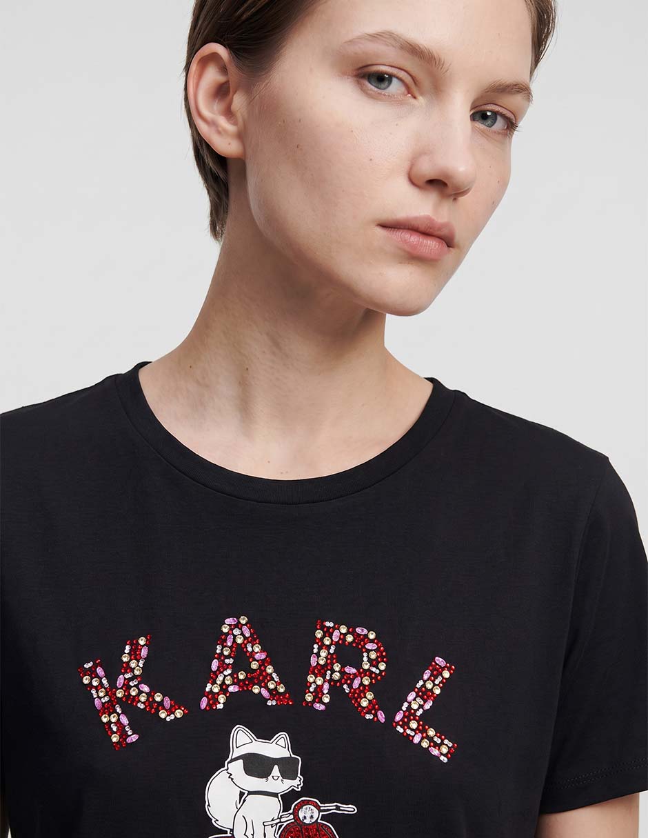 Playera manga corta cuello redondo para mujer 4