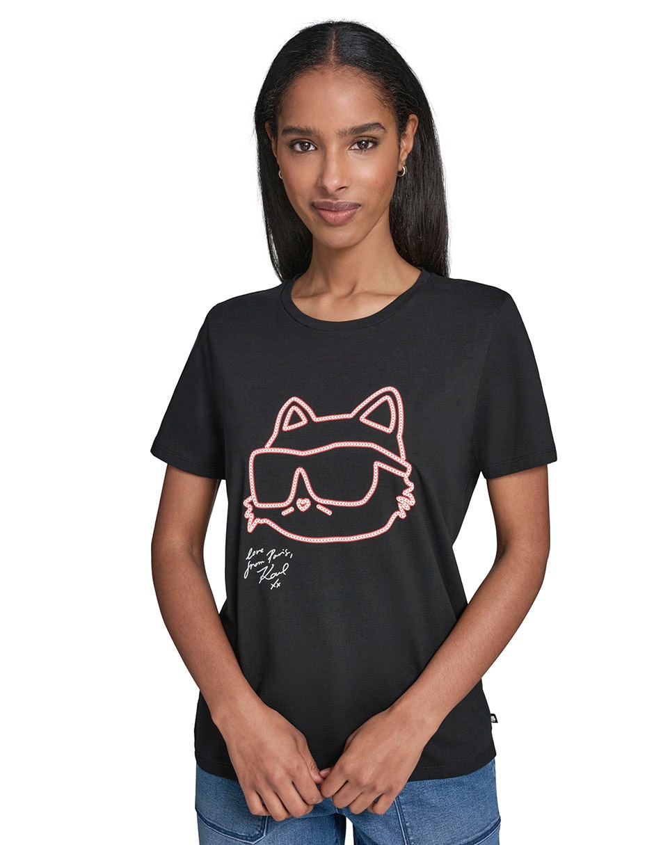 Playera manga corta cuello redondo para mujer Playera manga corta cuello redondo para mujer