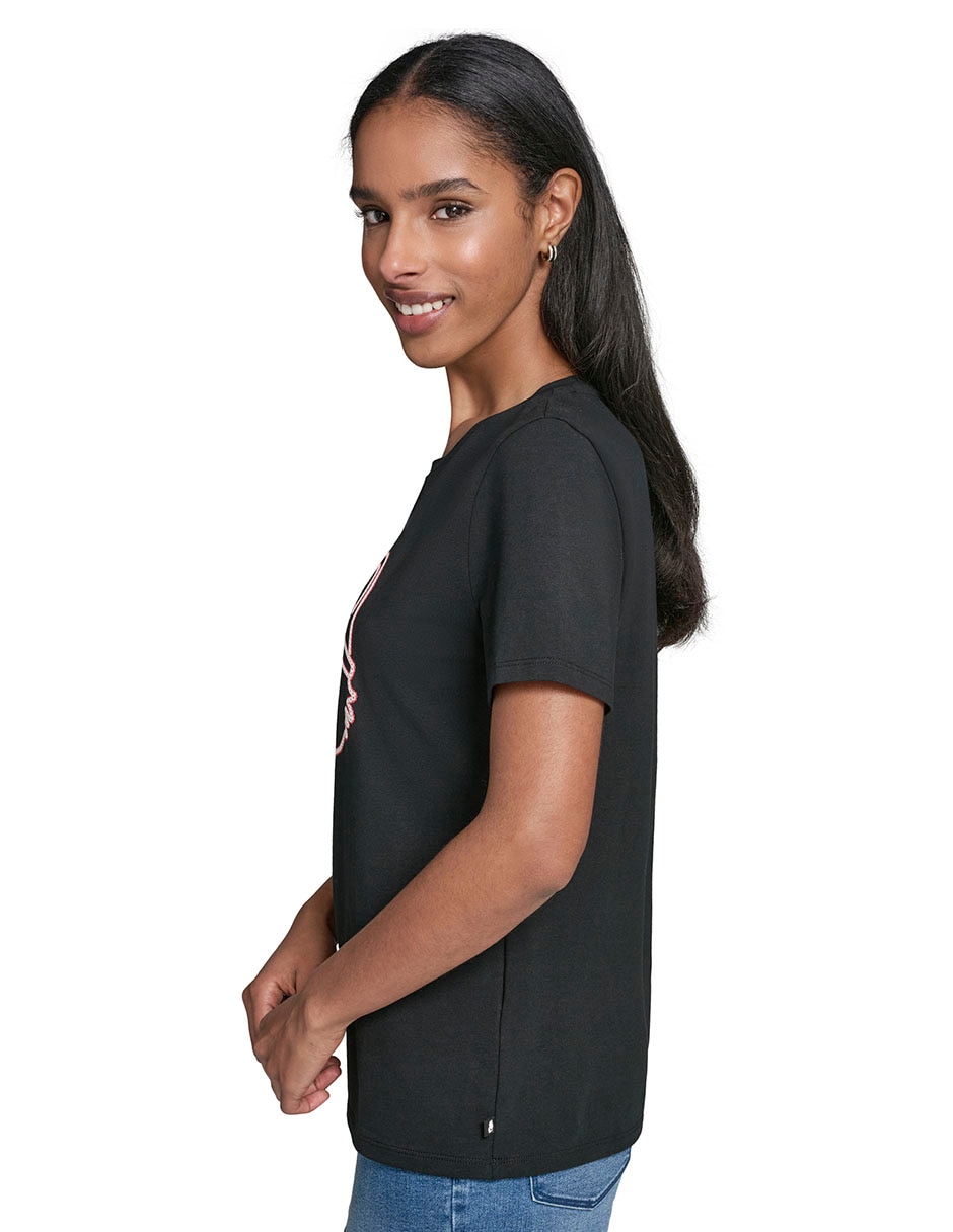 Playera manga corta cuello redondo para mujer 2