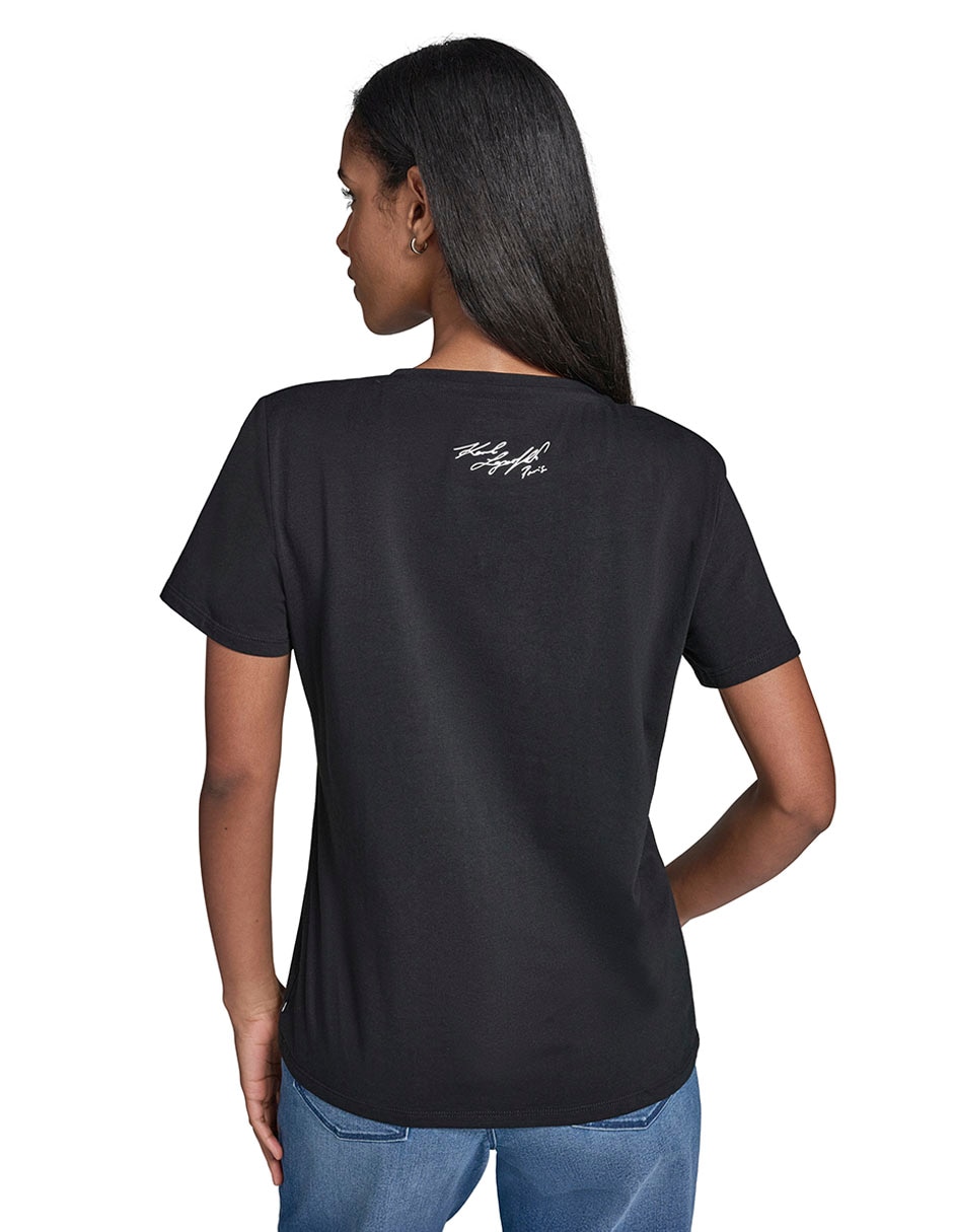 Playera manga corta cuello redondo para mujer 3