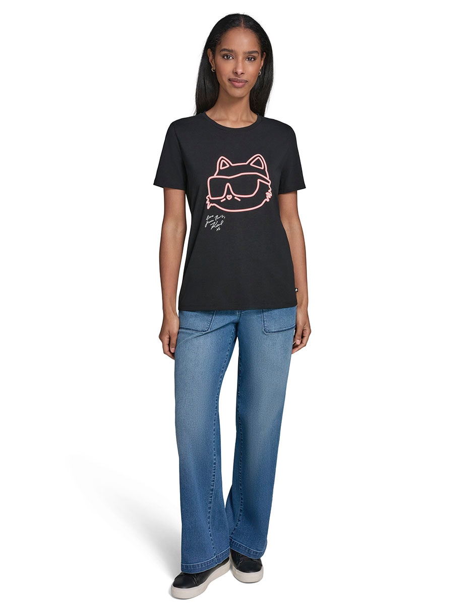 Playera manga corta cuello redondo para mujer 5