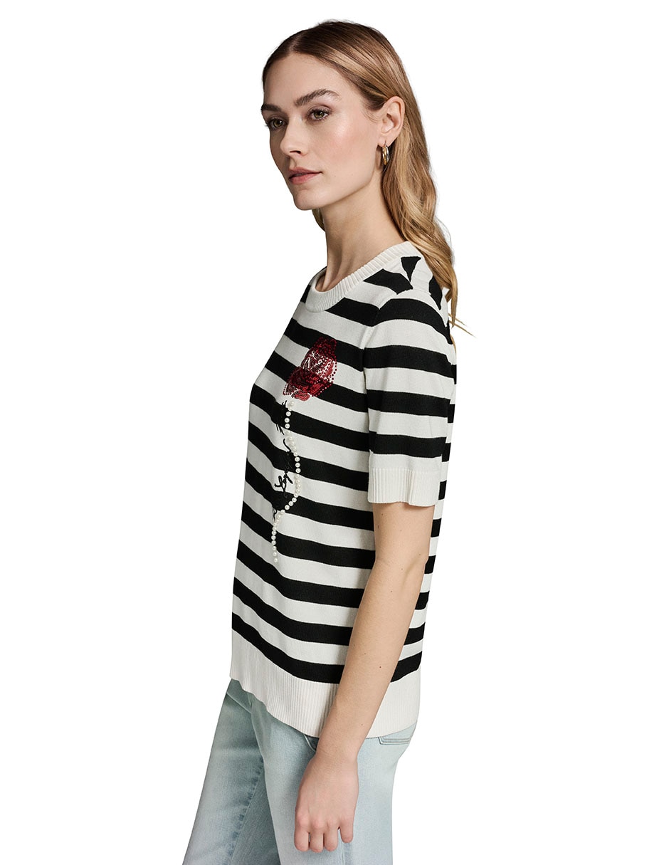 Playera manga corta cuello redondo para mujer 2