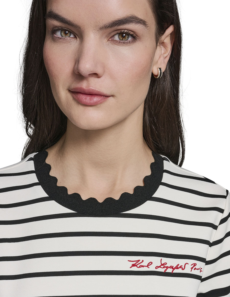 Playera manga corta cuello redondo para mujer 4