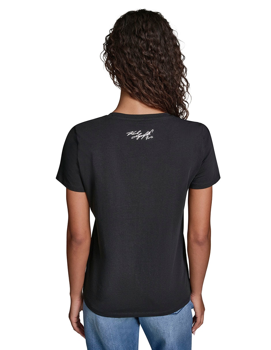 Playera manga corta cuello redondo para mujer 3