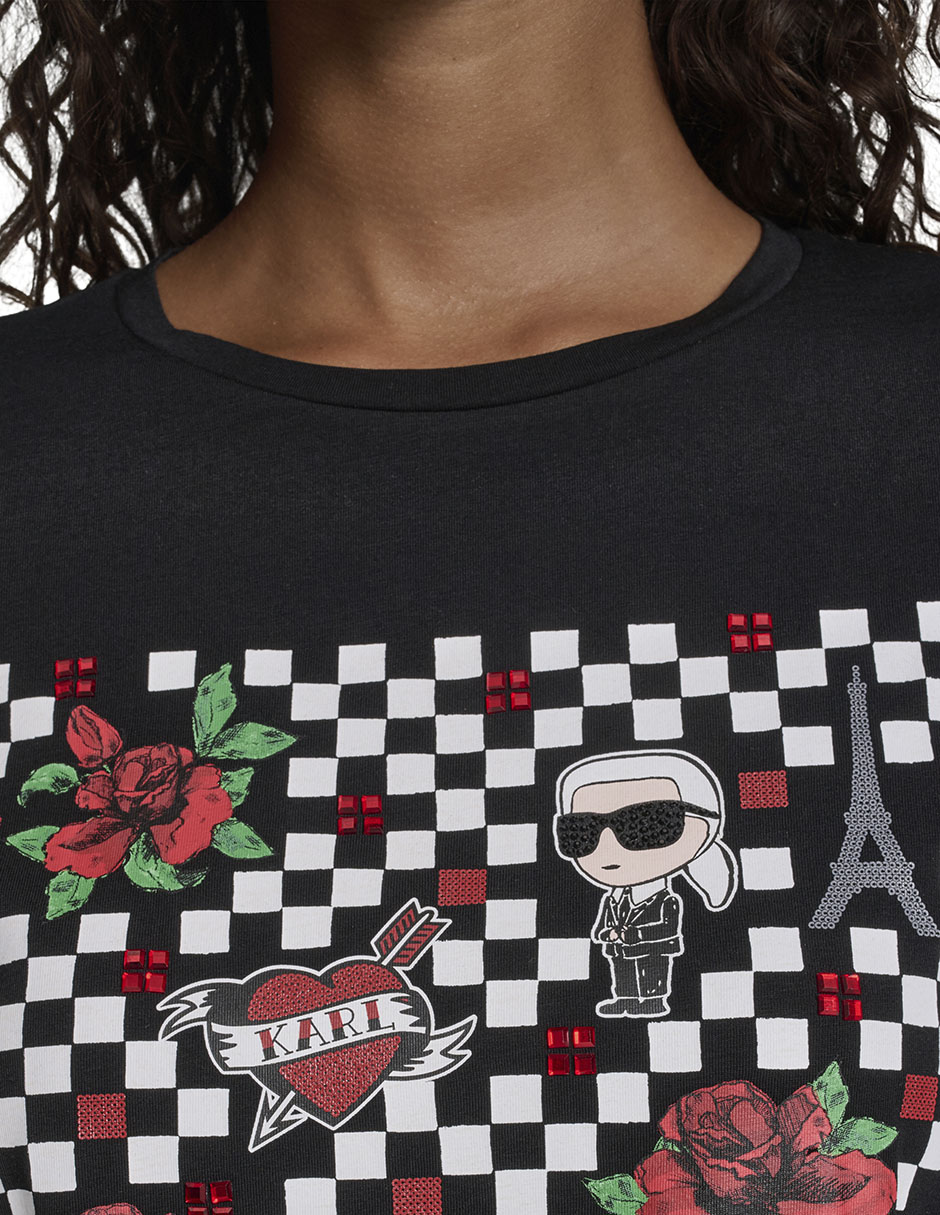 Playera manga corta cuello redondo para mujer 4