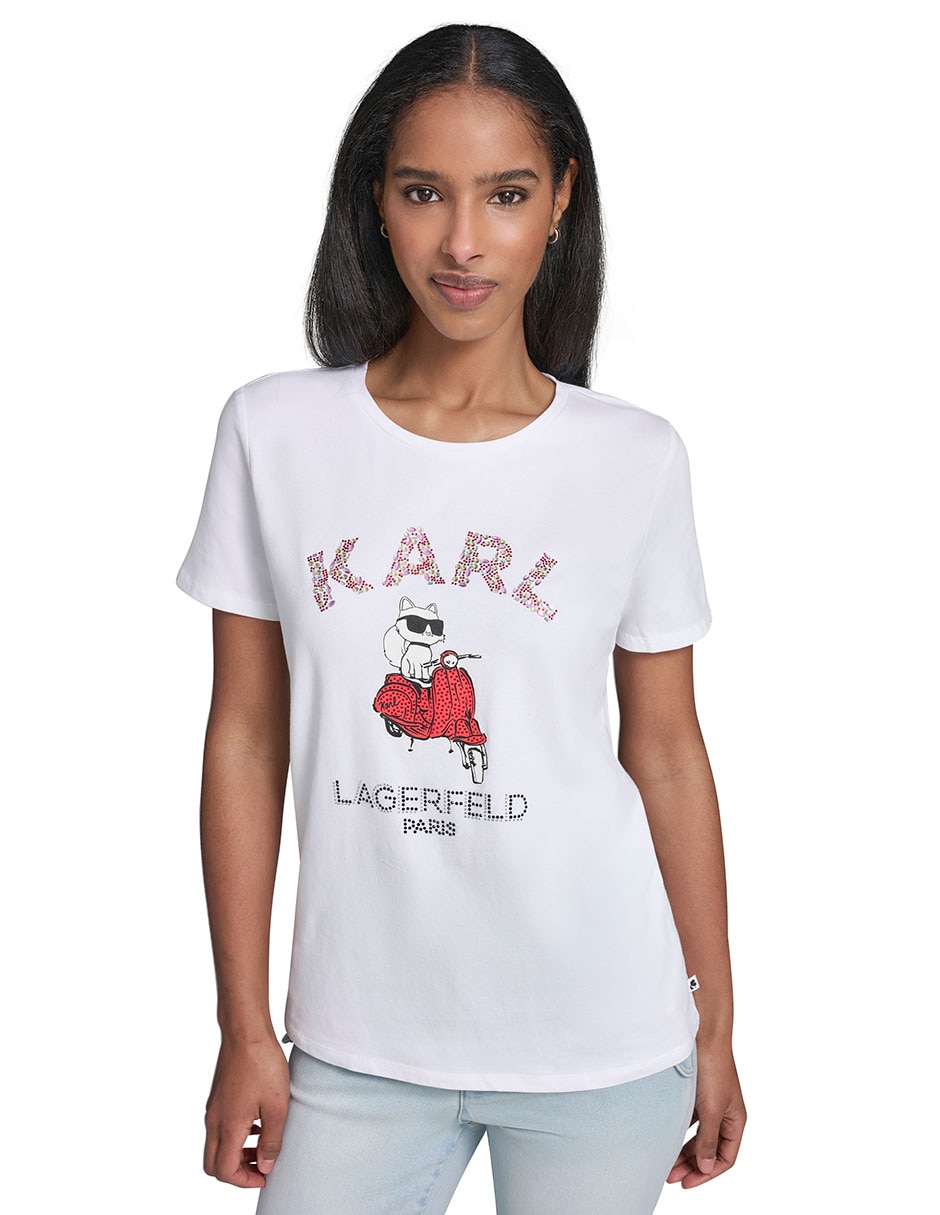 Playera manga corta cuello redondo para mujer Playera manga corta cuello redondo para mujer