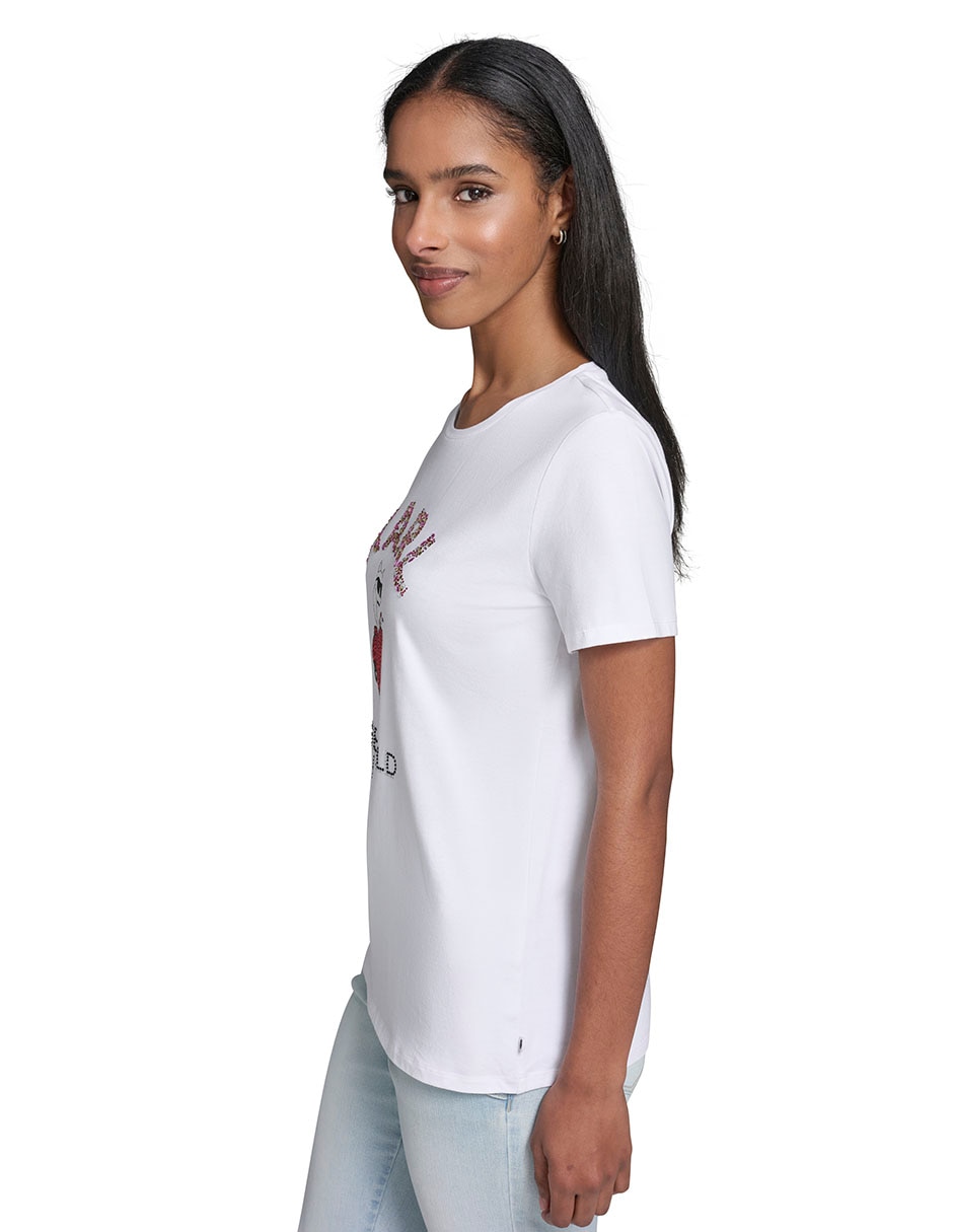 Playera manga corta cuello redondo para mujer 2