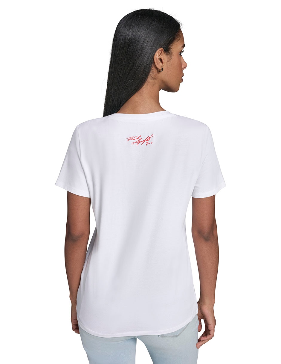 Playera manga corta cuello redondo para mujer 3