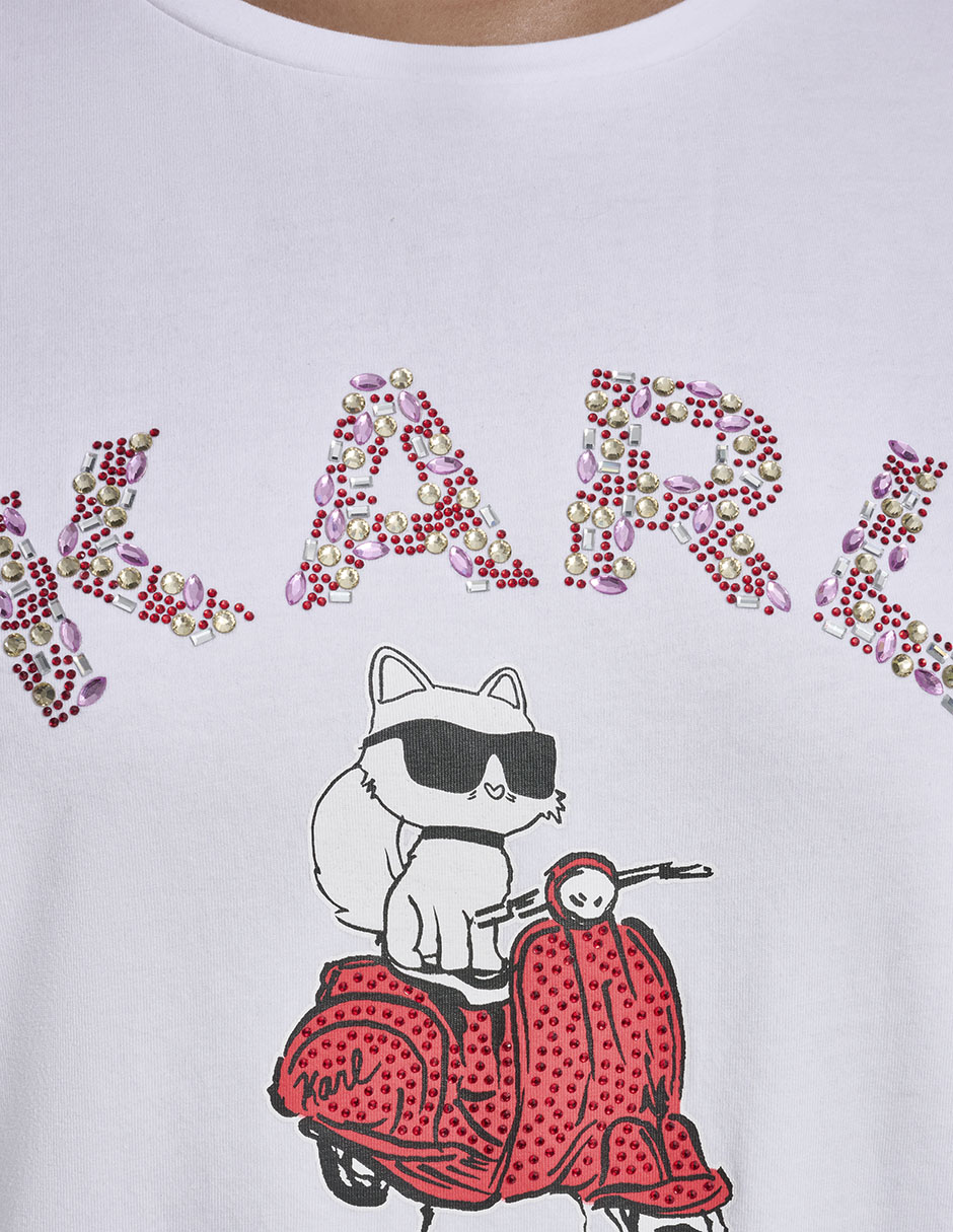 Playera manga corta cuello redondo para mujer 4