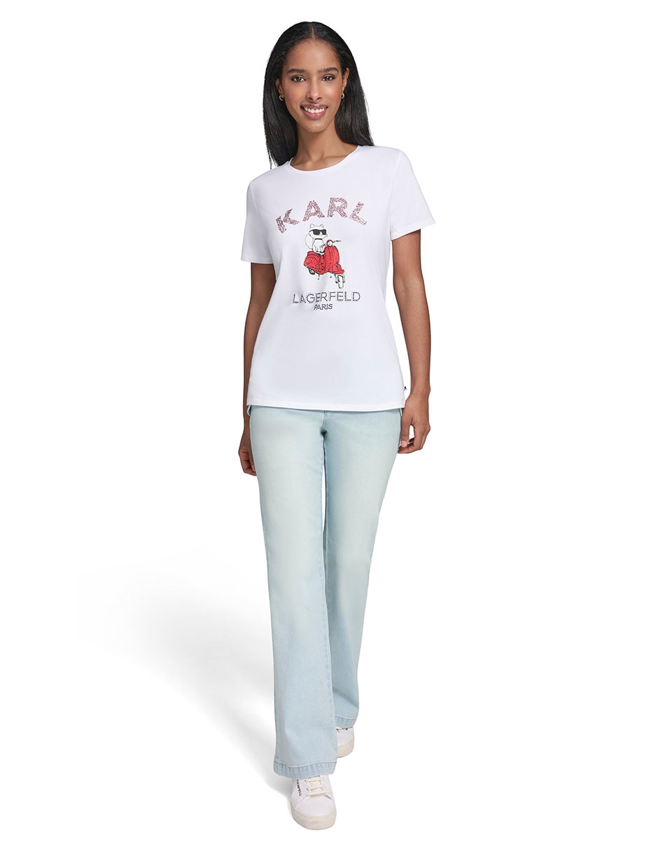 Playera manga corta cuello redondo para mujer 5