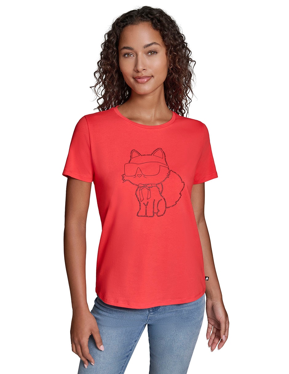 Playera manga corta cuello redondo para mujer Playera manga corta cuello redondo para mujer