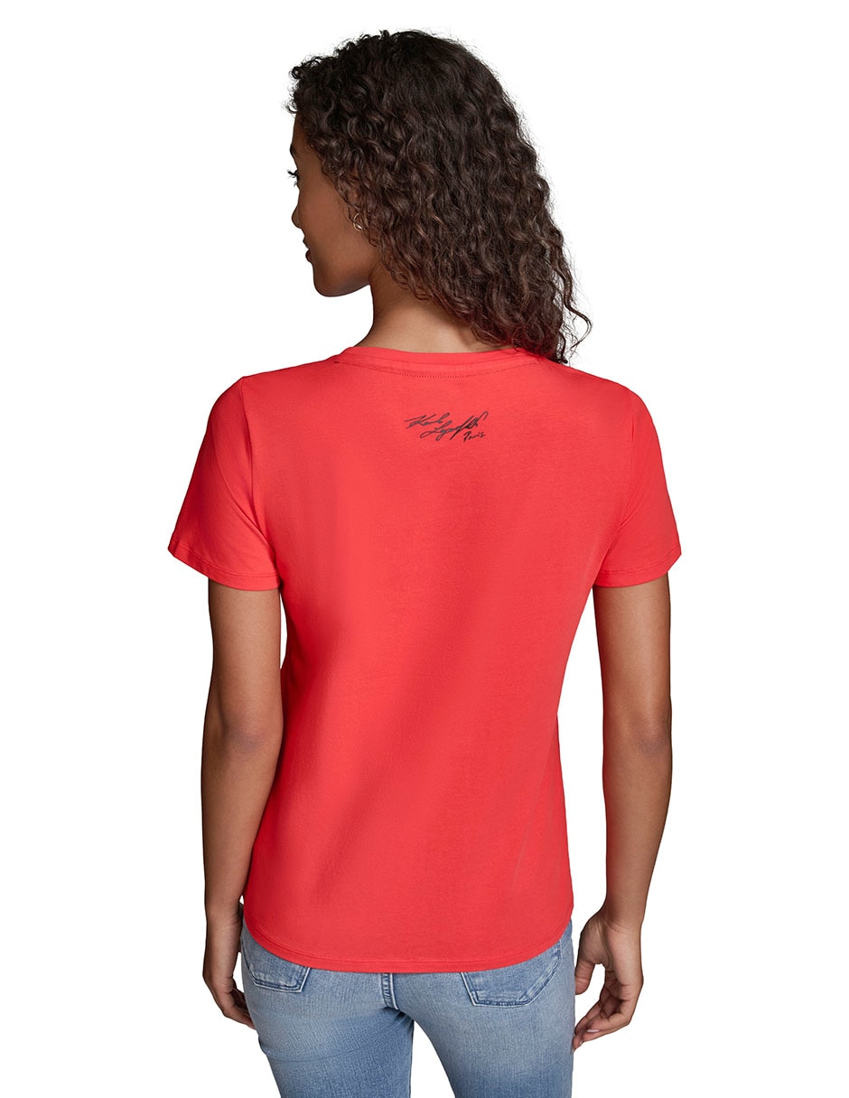 Playera manga corta cuello redondo para mujer 3