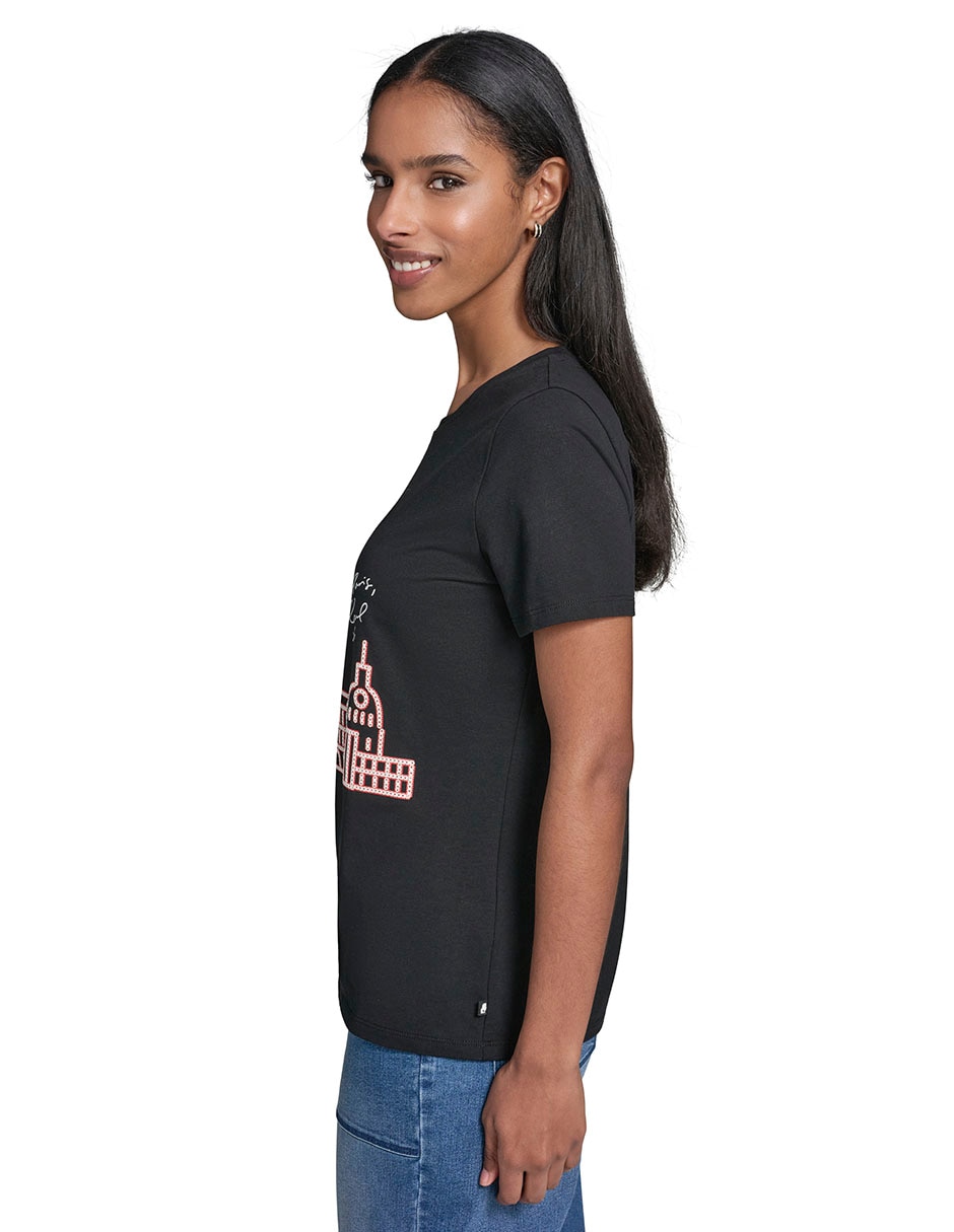 Playera manga corta cuello redondo para mujer 5