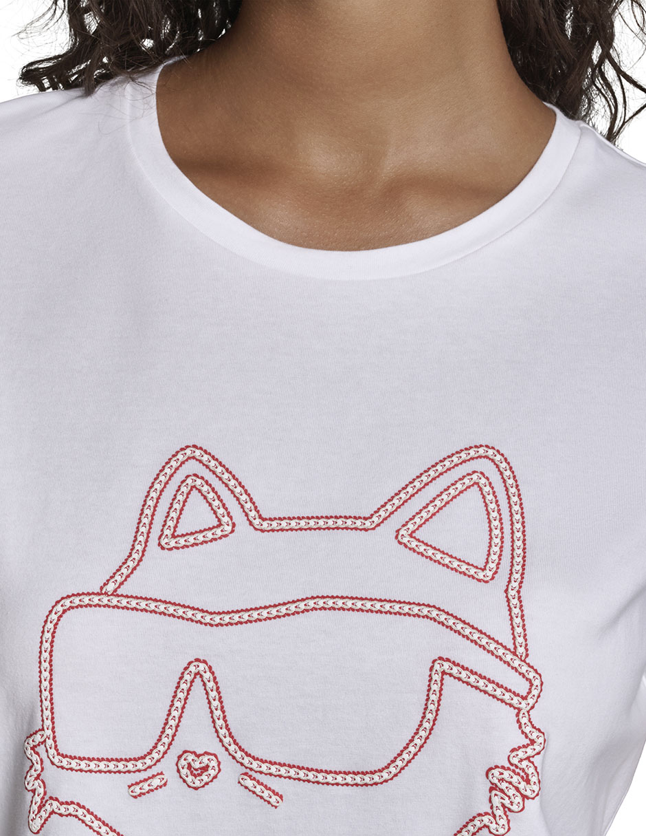 Playera manga corta cuello redondo para mujer 3