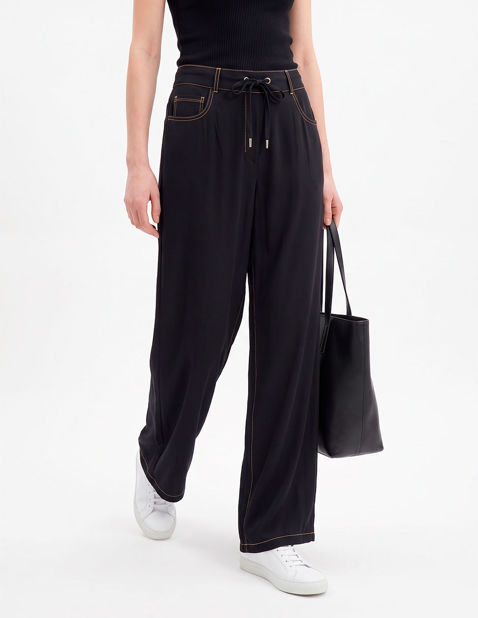 Pants wide leg con agujeta para mujer Pants wide leg con agujeta para mujer