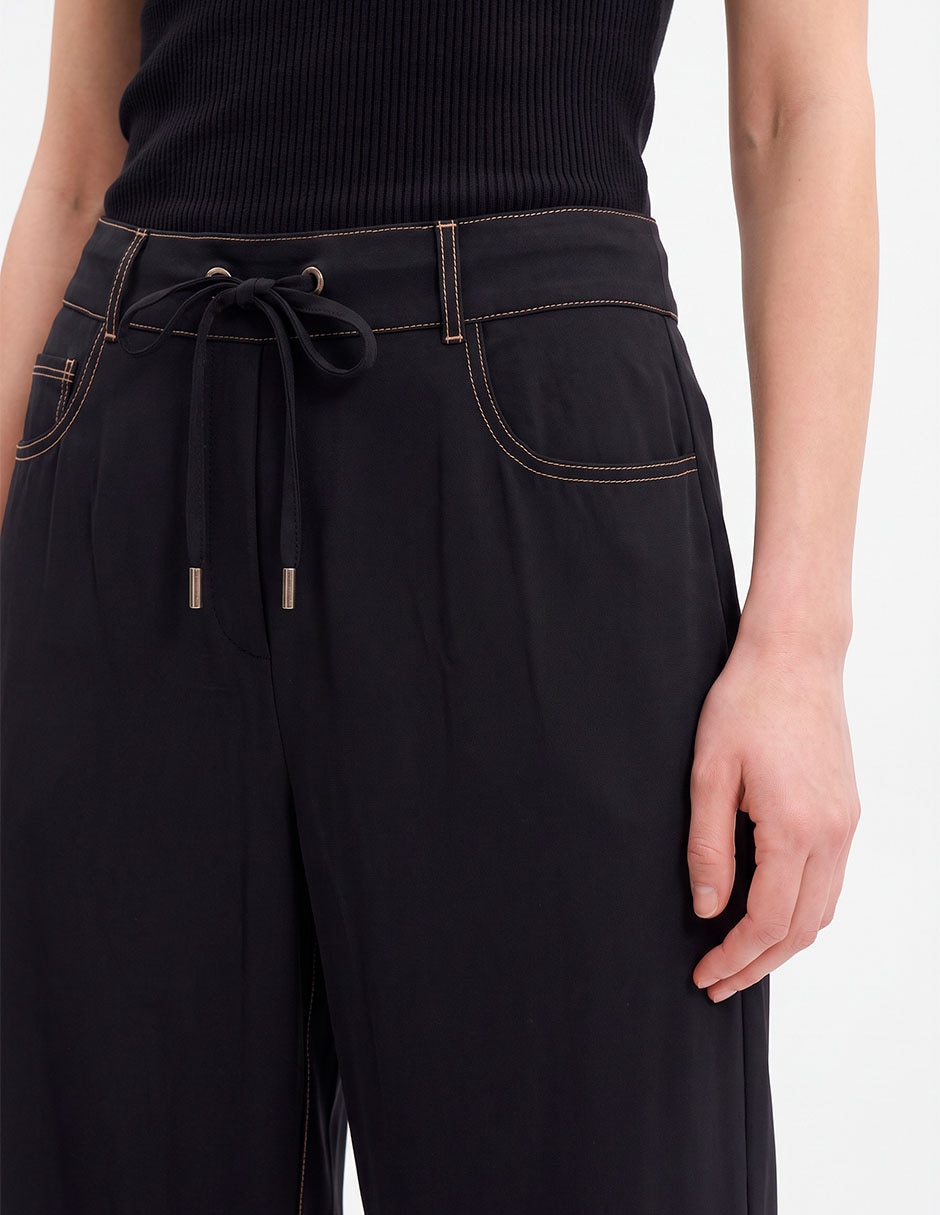 Pants wide leg con agujeta para mujer 2