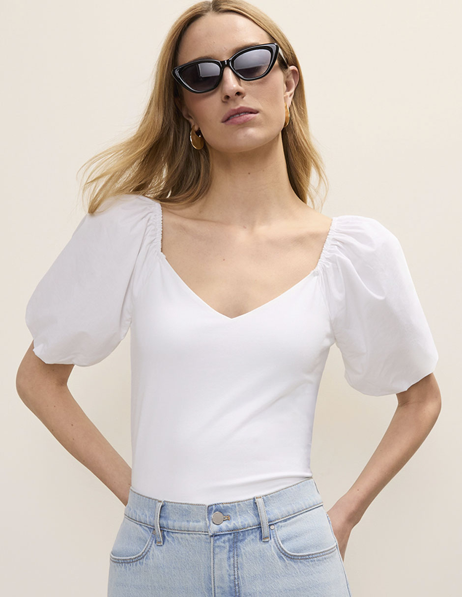 Blusa manga corta para mujer