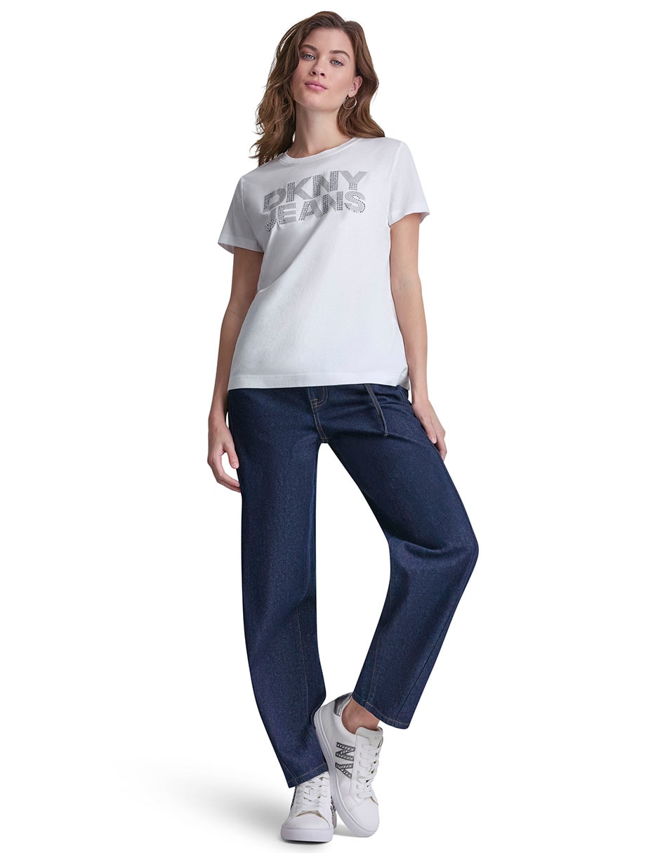 Playera cuello redondo manga corta para mujer 2