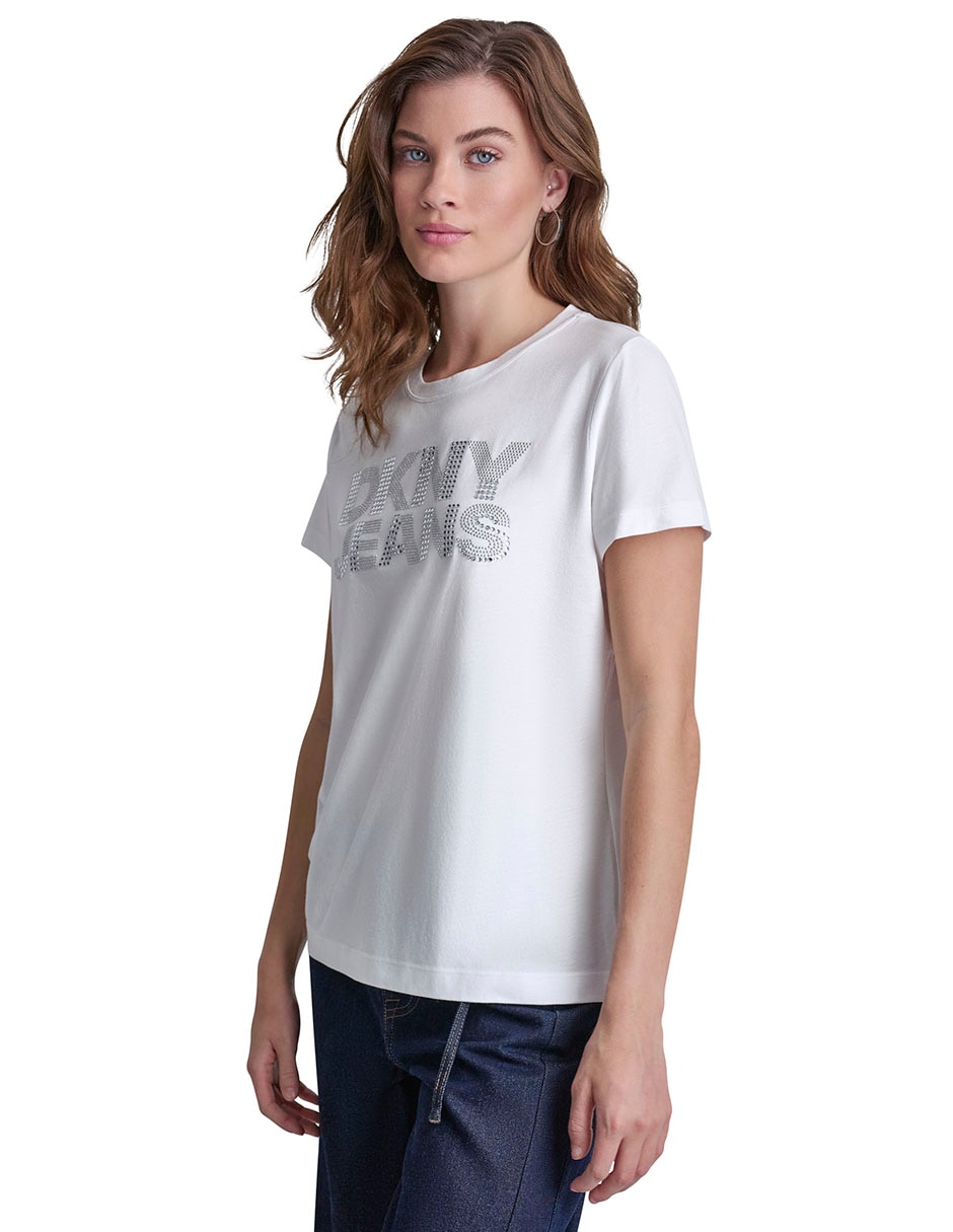 Playera cuello redondo manga corta para mujer 7