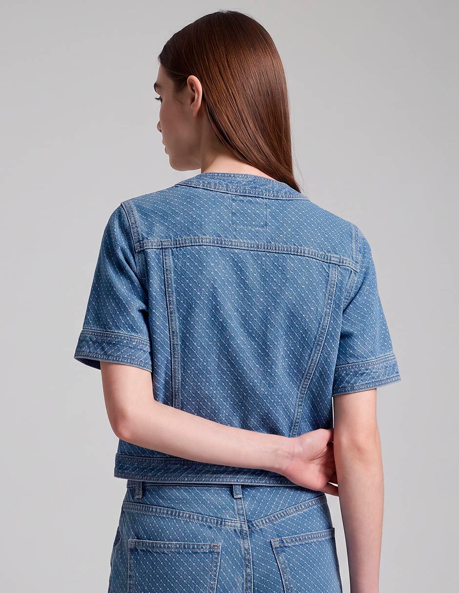 Chamarra casual DKNY Jeans de algodón para mujer