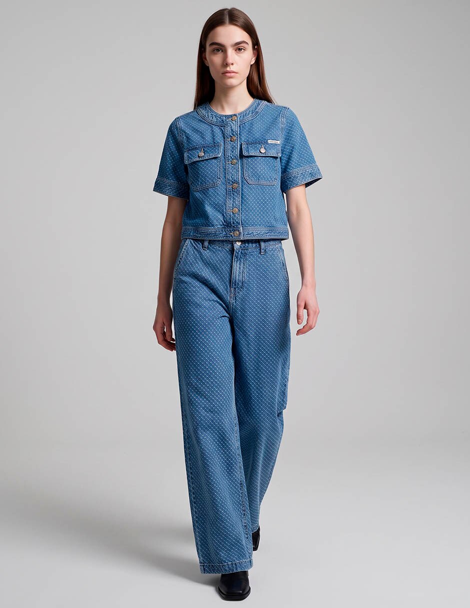 Chamarra casual DKNY Jeans de algodón para mujer