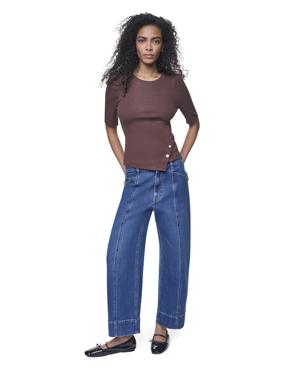 Blusa manga al codo para mujer 3