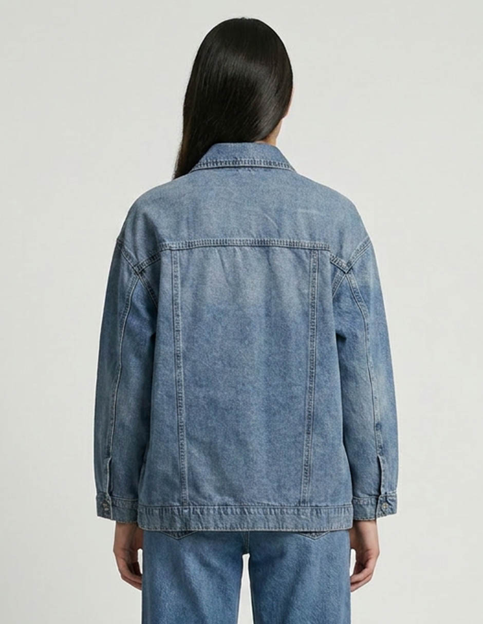 Chamarra denim de algodón para mujer 2